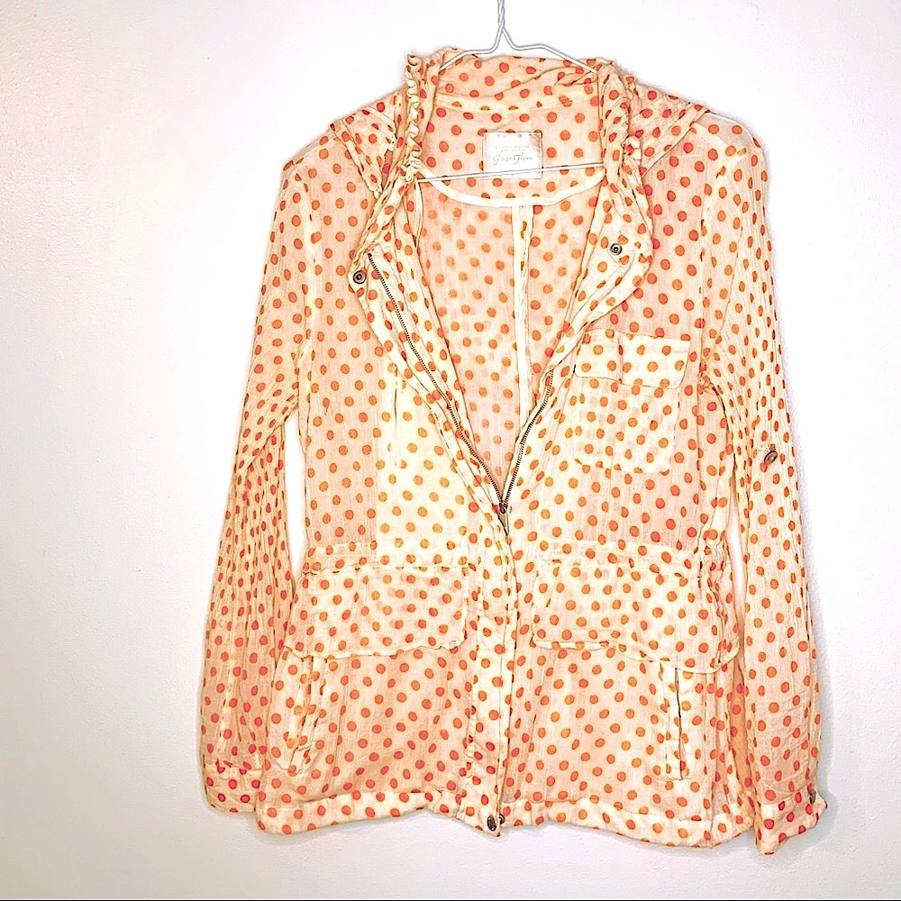 Paige Flynn Lightweight Hooded Polka Dot Jacket 2